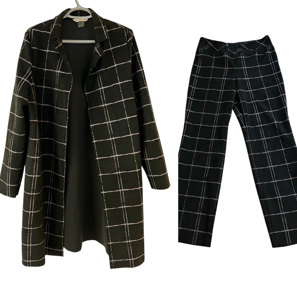 Allison Daley Women’s 2-Piece Set – Long Blazer & Pants, Size M
